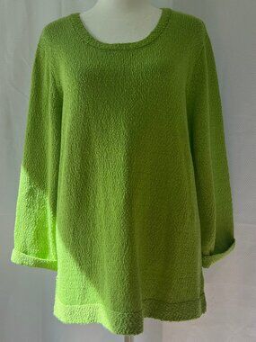 J.Jill Lime Green Knit Sweater
